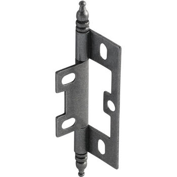 Hafele Non-Mortised Butt Hinge with Minaret Finial in Pewter, Overall Height: 91mm (3-9/16'')