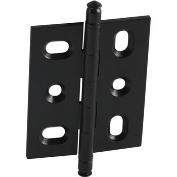 Hafele Mortised Butt Hinge with Minaret Finial in Black, Overall Height: 70mm (2-3/4'')