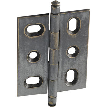 Hafele Mortised Butt Hinge with Minaret Finial in Pewter, Overall Height: 70mm (2-3/4'')