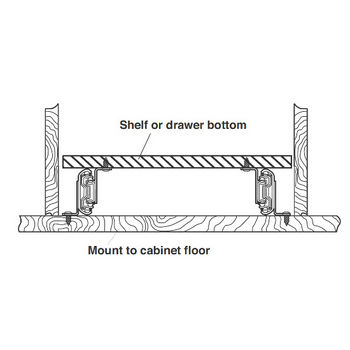 Accuride Full Extension Top Bottom Mounted Drawer Slide With 2 1 2