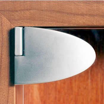 Hafele 90° or 180° Inset Glass Door Top/Bottom Hinge in Aluminum, 47mm (1-7/8'') H