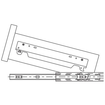 Accuride 3640A, 1'' Overtravel Ball Bearing Side/Bottom Mount Drawer Slide 16''-28'' with Detent In