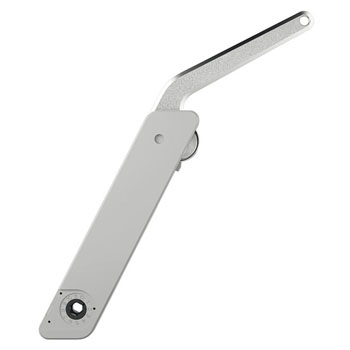 Hafele Free Flap H 1.5 Series Swing-Up Fitting Lid Stay, Individual Fitting, Model D, Nickel Plated - Unhanded, For wood, glass or aluminum frame doors