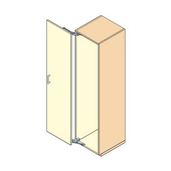 Hafele Lateral Swing Fittings - FAD 20 Front Passing Panel, Max Door Weight: 44 lbs. (20kg)