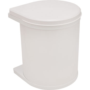 W x 7 in MOUNT TRASH CAN 13 in H x 10 in D Plastic Cabinet Door White Finish 