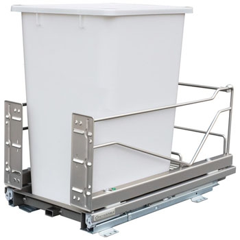 Hafele Built-In Single Pull-Out Bottom Mount Waste Bin with Soft & Silent Closing