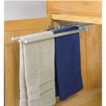 HAFELE Pull Out Extending Towel Rail Aluminium 2 Arm Kitchen Tea Towel Rail