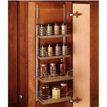 Amtido Spice Rack Wall Mounted 3 Tier Cupboard Door Organiser Kitchen Cabinet