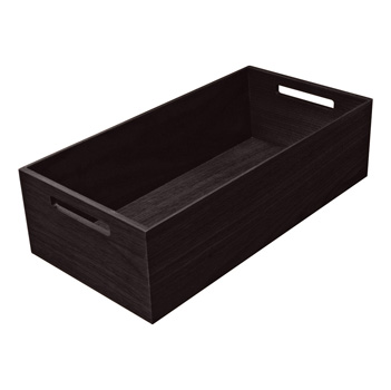 Hafele "Fineline" Move Kitchen Storage Box 1, Black Ash, 8-5/16" W x 16-11/16" D x 4-3/4" H