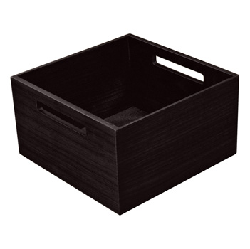 Hafele "Fineline" Move Kitchen Storage Box 2, Black Ash, 8-5/16" W x 8-5/16" D x 4-3/4" H