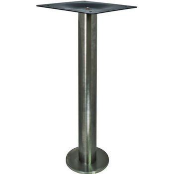 Hafele Bolt-Down Round Fixed Single Column Table Base, Stainless Steel