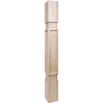 Hafele Prairie Collection Transitions Square Wood Post, Maple