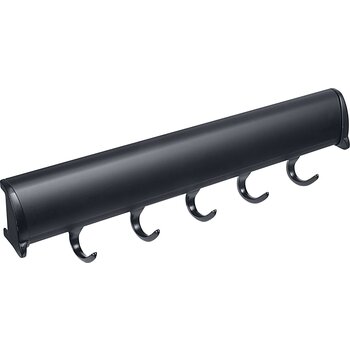 Hafele Tag Synergy Elite Belt Rack with Full Extension Slide and 5 hooks, 11-7/8'' (301mm) Length, Black