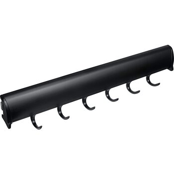 Hafele Tag Synergy Elite Belt Rack with Full Extension Slide and 6 hooks, 13-7/8'' (352mm) Length, Black