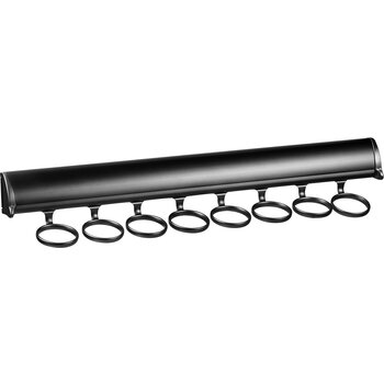 Hafele Tag Synergy Elite Collection Scarf Rack with Full Extension Slide and 8 Hooks, 17-15/6'' (455mm) Length, Black
