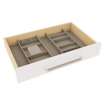 Hafele Contour Drawer Organizer Kit, Oyster, For Drawers Up to 24" Wide