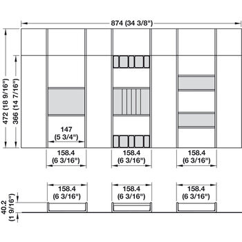 36" Dimensions