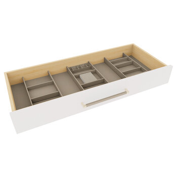 Hafele Contour Drawer Organizer Kit, Oyster, For Drawers Up to 36" Wide