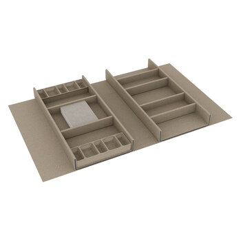 Hafele Contour Drawer Organizer Kit, Pewter, For Drawers Up to 24" Wide