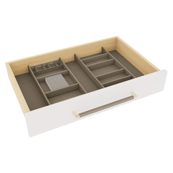 Hafele Contour Drawer Organizer Kit, Pewter, For Drawers Up to 24" Wide