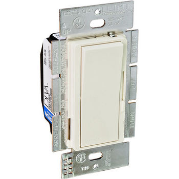 Hafele Lutron Stand Alone Diva Paddle Wall Dimmer Switch, Low Voltage (LV), Plastic, Light Almond, 600 Watt