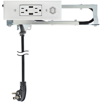 Hafele Docking Drawer Series Blade Series 1514-110 White, 15AMP 2 AC & 2 USB-A