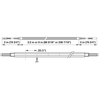 Hafele COB Complete LED1200 Monochrome 3/8'' (10MM) Width Strip Light, 12V/3W/M, Multiple Color Temperatures/Silicone Sleeve, Trimmable View