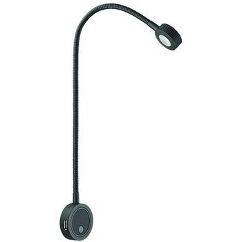 Hafele LOOX 12V #2034 Flexible LED Reading Light with USB Charging Station with 3 LEDs