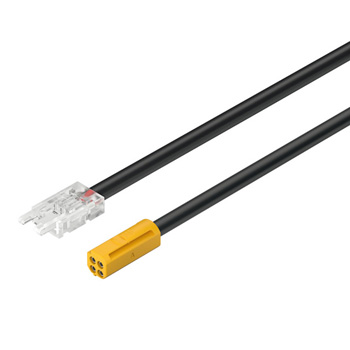 Lead For LED-Band, Multi-White, 12 Volts, (4" Length), Black/Yellow/Plastic