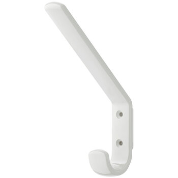 Hafele HEWI Collection Modern Wall Mounted Coat & Hat Hook in Pure White, Polyamide, 7/8" W x 4-5/16" D x 6-1/2" H