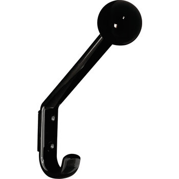 Hafele HEWI Collection Modern Wall Mounted Coat & Hat Hook in Black Jet, Polyamide, 1-5/8" W x 4-5/8" D x 6-7/8" H
