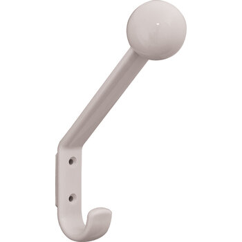 Hafele HEWI Collection Modern Wall Mounted Coat & Hat Hook in Pure White, Polyamide, 1-5/8" W x 4-5/8" D x 6-7/8" H