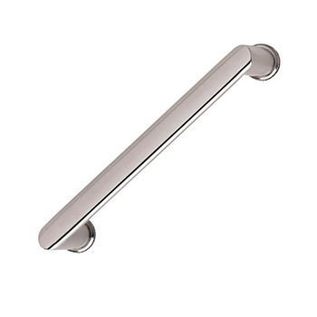Hafele Pull Handle, with Support Rosettes, Matt Stainless Steel, 13-3/4" (350mm) Length