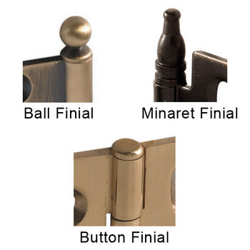 Hafele Finial Styles: Ball, Minaret and Button