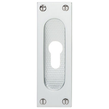 Hafele Square Flush Pull for Wood/Solid Sliding Doors, Anodized Silver Aluminum