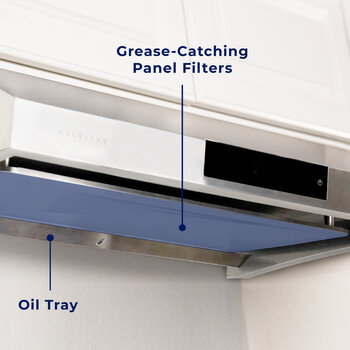 Hauslane UC-PS38 Series Range Hood, Oil Tray and Panel Filters