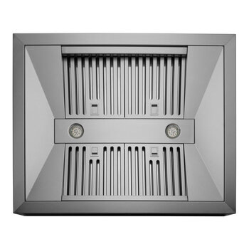 Hauslane Chef Series IS-500 30'' Convertible Ducted Stainless Steel Island Range Hood, Baffle Filter View