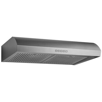 Hauslane Chef Series B018 30'' Convertible Stainless Steel Under Cabinet Range Hood, Angle View