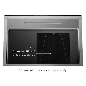 Hauslane Chef Series B018 30'' Convertible Stainless Steel Under Cabinet Range Hood, Optional Filter, Sold Separately