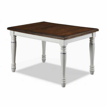 Home Styles Monarch Rectangular Dining Table, Oak and White