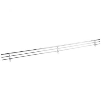 Hardware Resources 23" Wide Wire Shoe Fence for Shelving In Polished Chrome, 23" W x 1/2" D x 1-3/16" H