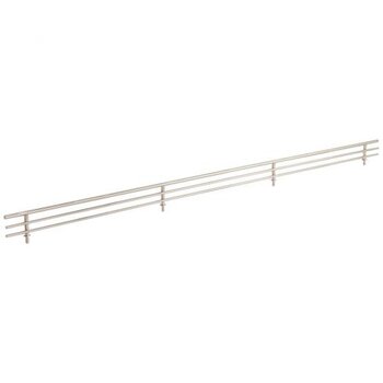 Hardware Resources 29" Wide Wire Shoe Fence for Shelving In Satin Nickel, 29" W x 1/2" D x 1-3/16" H
