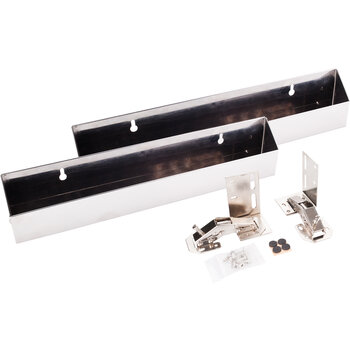 14" Stainless Steel Tip-Out Tray Kit