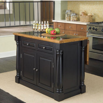 Home Styles Monarch Kitchen Island with Granite Insert Top