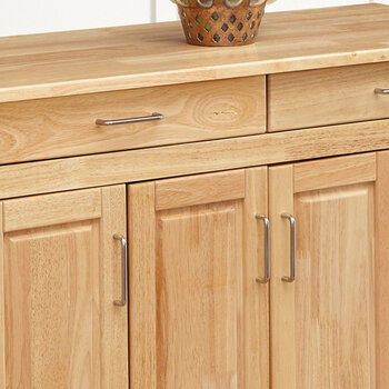 Home Styles Natural Finish Kitchen Cart with Breakfast Bar