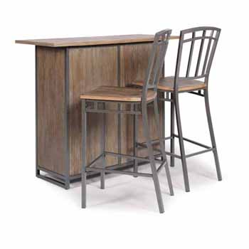 home bar with stools