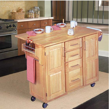 Home Styles Kitchen Island with Foldaway Breakfast Bar