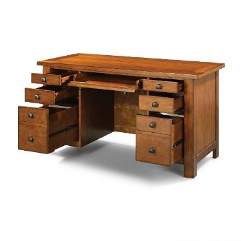 tahoe aged maple executive pedestal desk