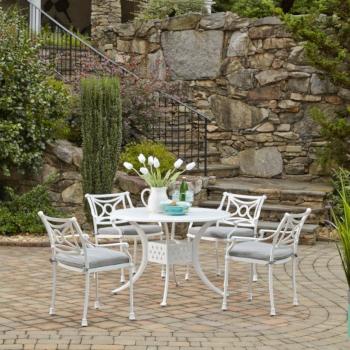 La Jolla Cast Aluminum Outdoor 42 Or 48 Round 5 Piece Dining