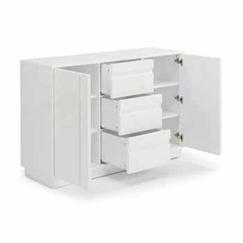 Linear Buffet With Hutch Option In White Finish 54 1 2 W X 18 D X